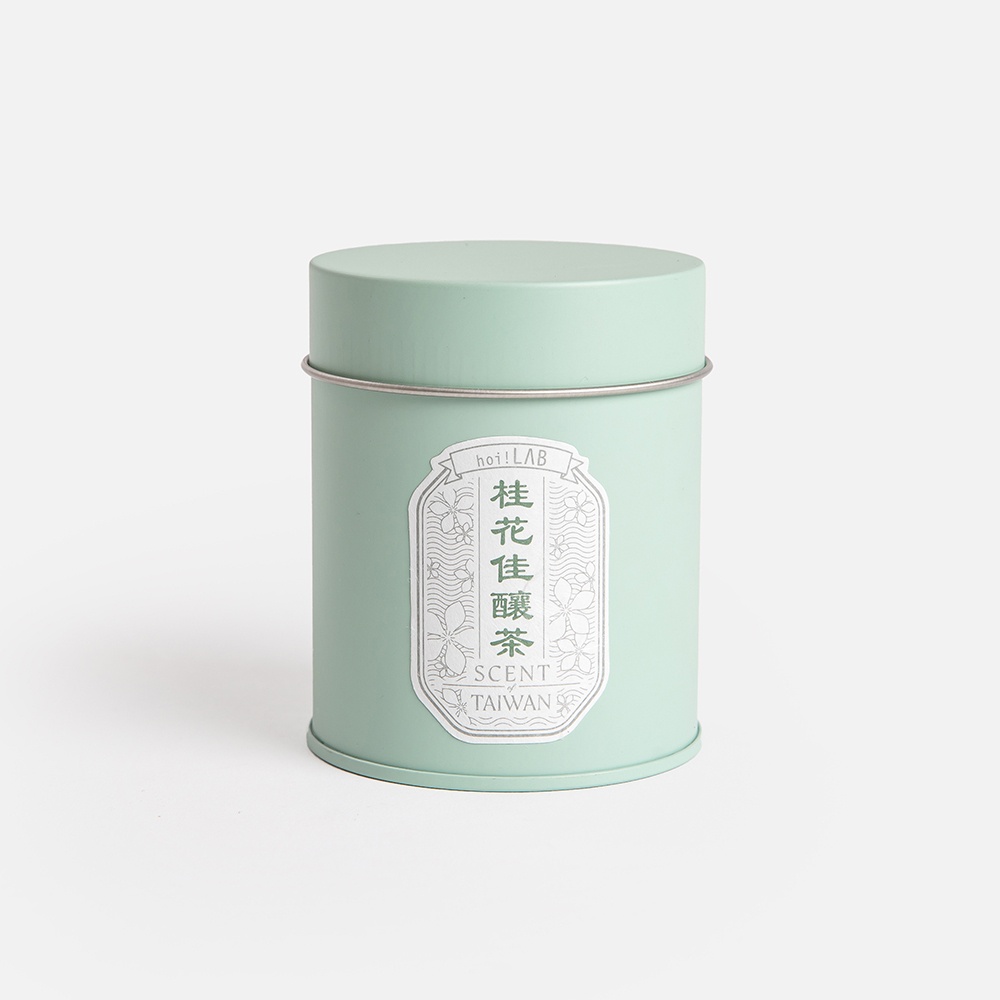 hoi LAB台灣茶香氛-天然大豆錫盒蠟燭220g-桂花佳釀茶| 熱銷推薦| hoi