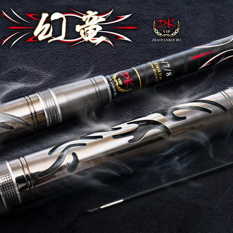 DK漁鄉幻竜1/9調蝦竿5-6-7尺/6-7-8尺蝦竿首度採用大斑竿單向螺旋LOOP