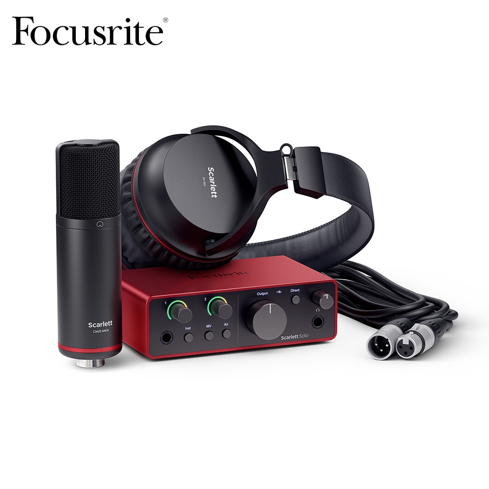 Focusrite Scarlett Solo Studio 第四代錄音介面套組