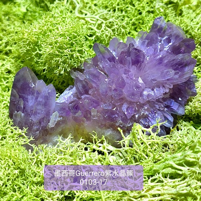 土桑精品】格雷羅糖心紫水晶簇0103-17號Guerrero Phantom Amethyst, Mexico