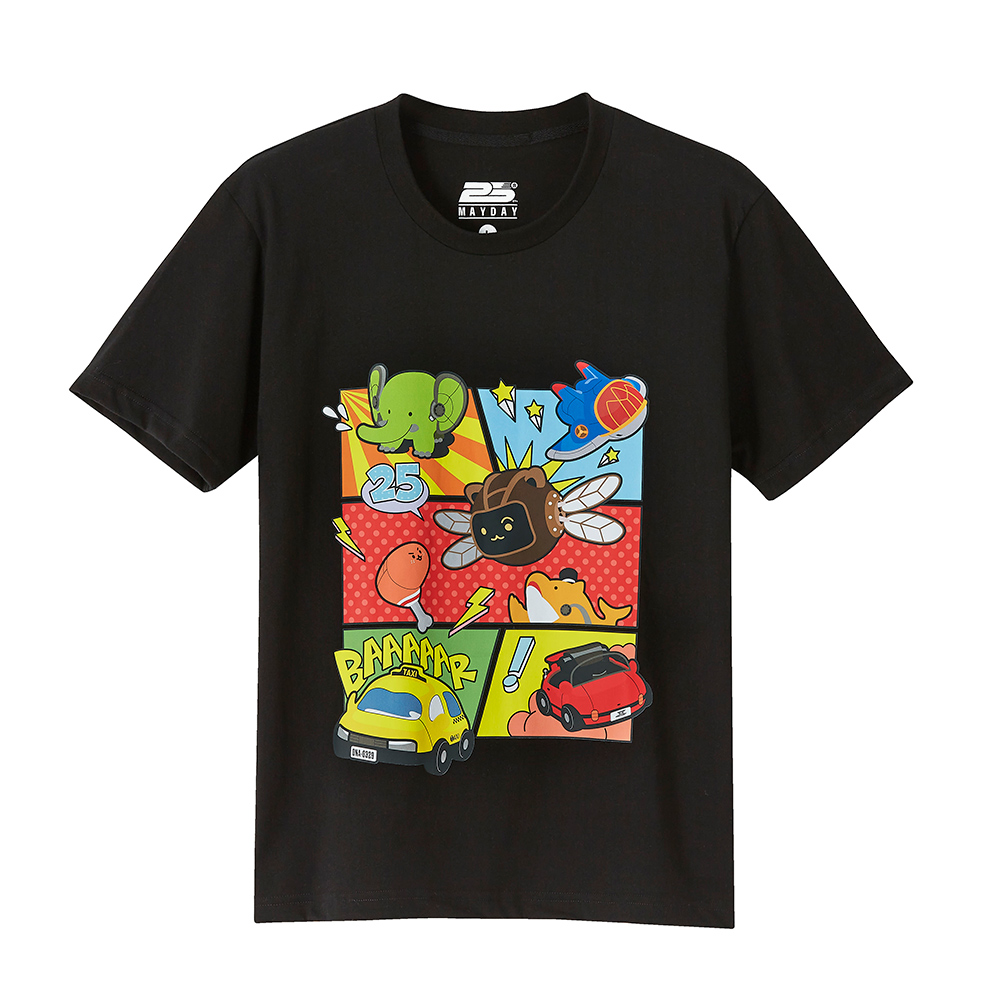 五月天#5525］我好想好想飛瘋狂世界漫畫黑T | 熱銷推薦| STAYREAL線上商店