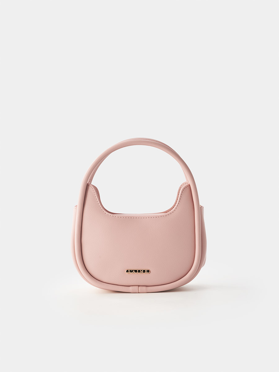 ★S'AIME★毛na格紋三層手提彎月包 半月型 ハンドバック/送料込 ☆S'AIME☆毛na格紋三層手提彎月包 半月型
