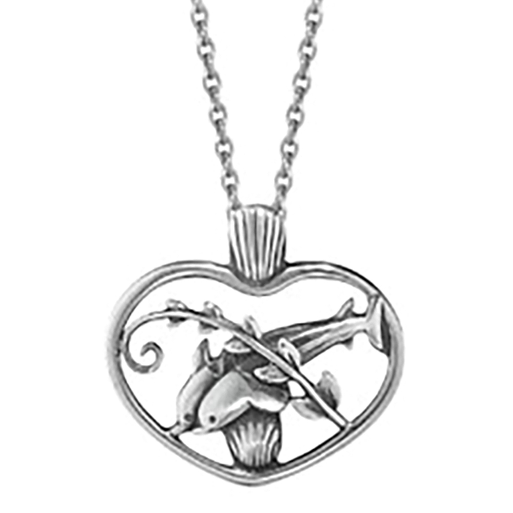 Georg Jensen 喬治傑生】DOLPHIN 海豚之心純銀項鍊(3536436)