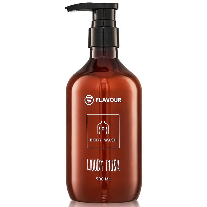 FLAVOUR】WOODY MUSK BODY WASH 木質麝香調積雪草胺基酸沐浴乳(500ml)