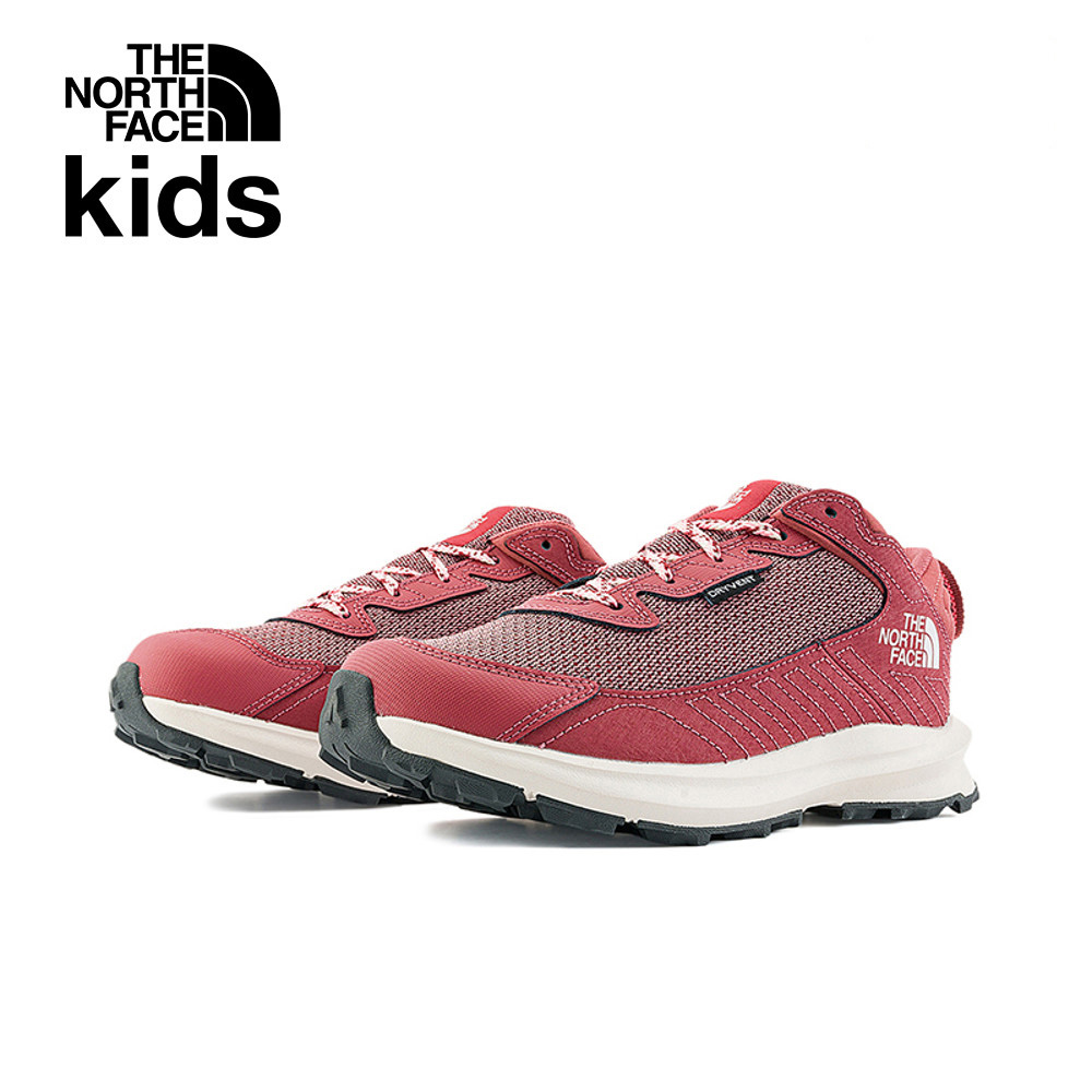 The North Face北面兒童紅色防水透氣舒適耐穿登山鞋｜5LXG7I0