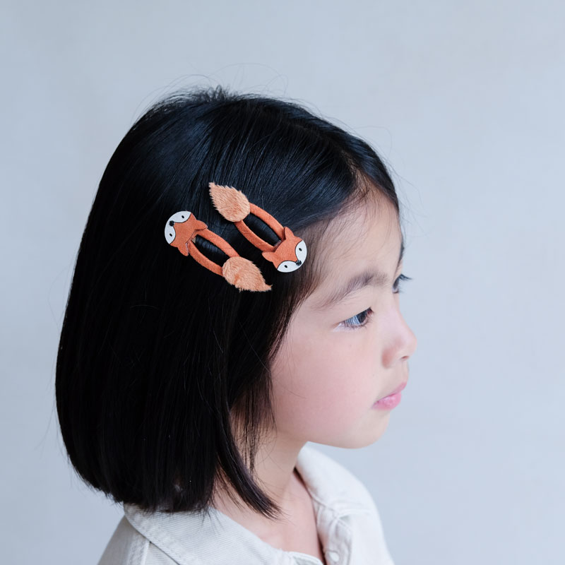 英國Mimi & Lula_AW24_秋日森林-可愛狐狸滴答夾2入 英國Mimi & Lula_AW24_秋日森林-可愛狐狸滴答夾2入