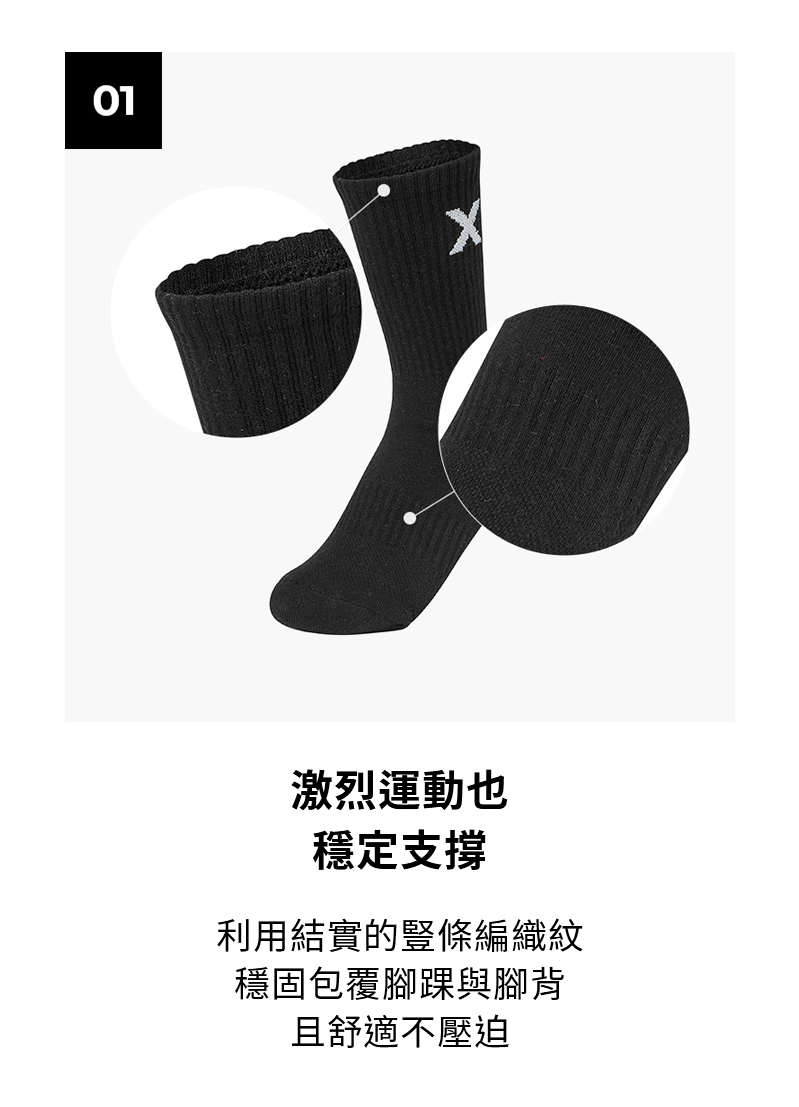 Fresh Dry X標誌中筒襪 商品說明圖 6