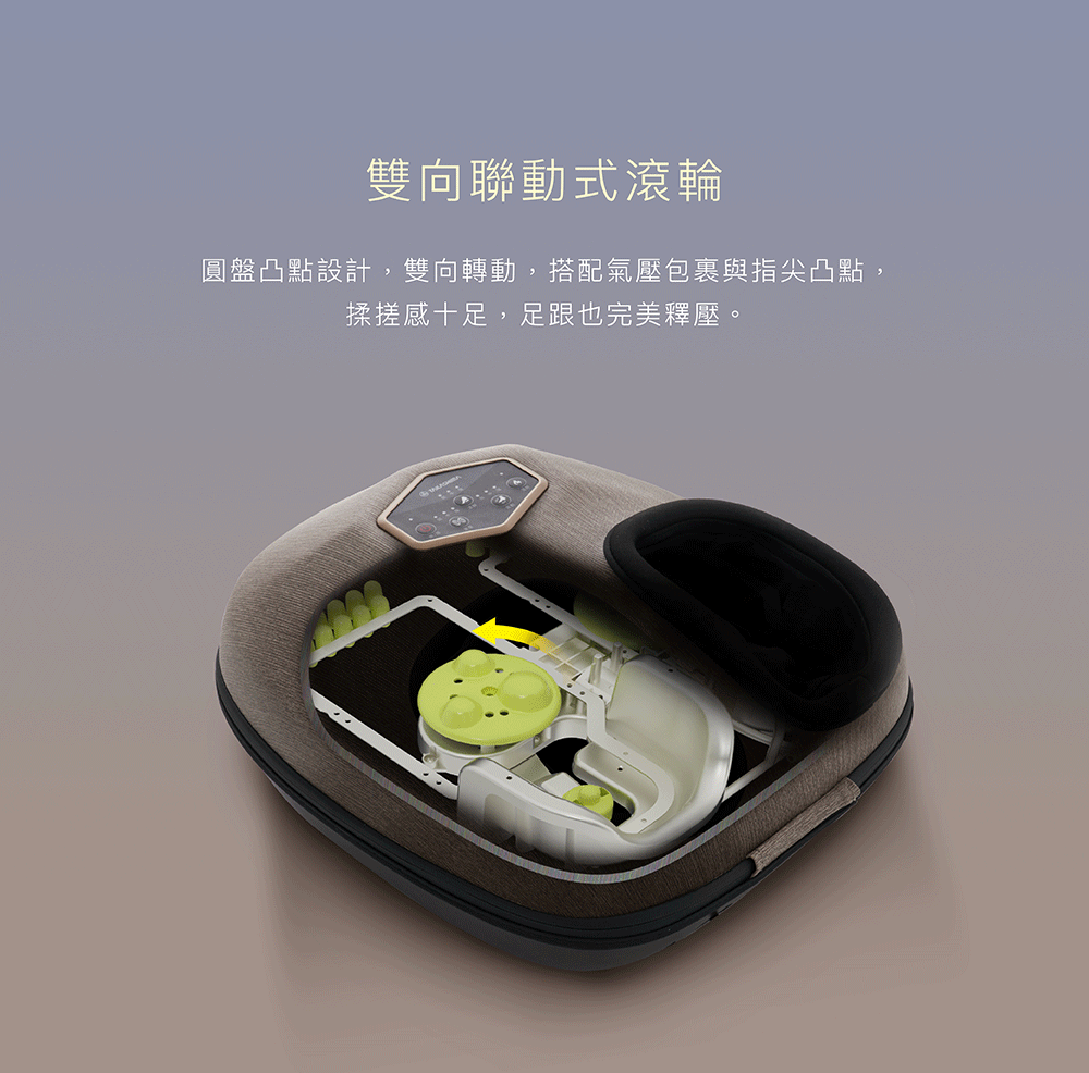 雙向聯動式滾輪與指尖揉搓示範