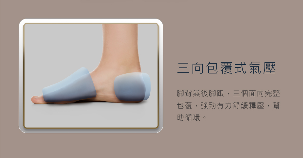 三向包覆式氣壓強勁舒緩