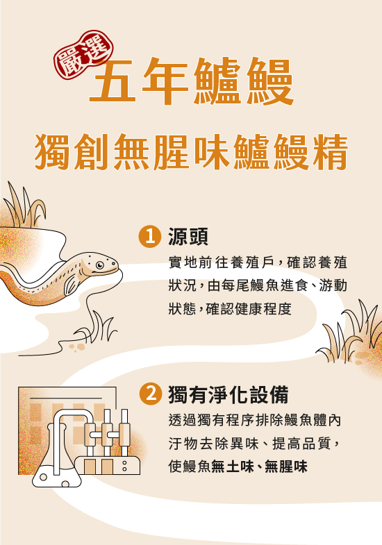 漁嗜嚐嚴選五年鱸鰻 獨創無腥味鱸鰻精