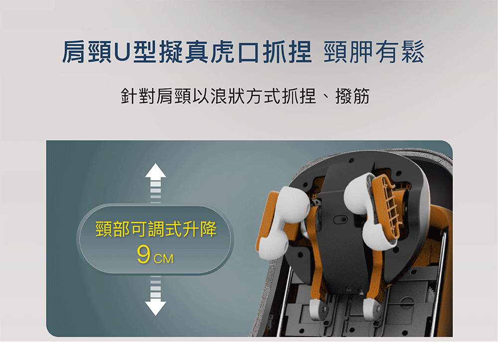 肩頸 U 型擬真虎口抓捏技術動態展示