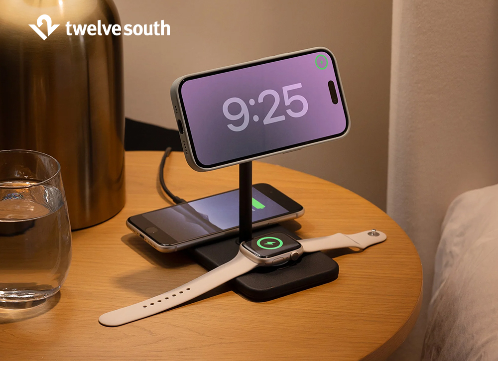 Twelve South HiRise 3 Deluxe MagSafe 三合一無線充電立架 - 黑色 (TS-2303) - PChome ...