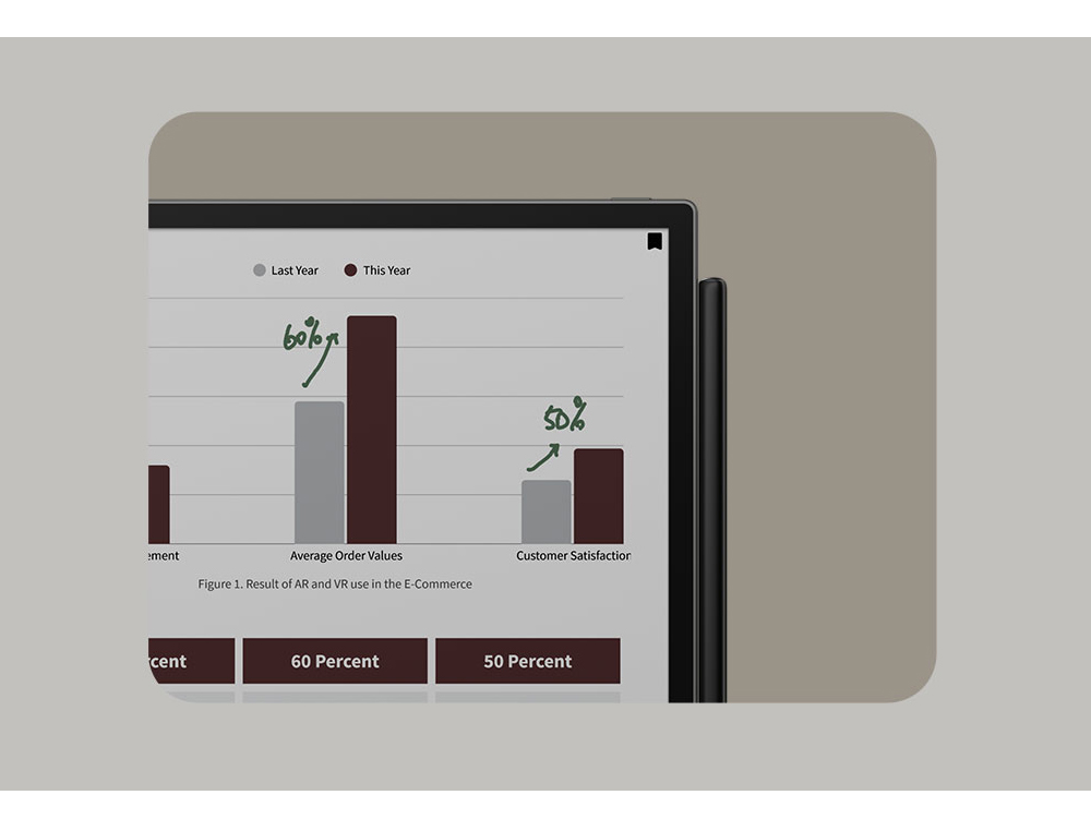 ementLast YearThis YearAverage Order ValuesFigure  Result of AR and VR use in the E-Commerce50%Customer Satisfactioncent60 Percent50 Percent