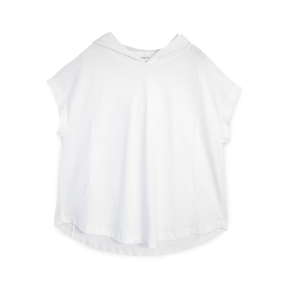 【Simply Yours】フード付きヘビー半袖TシャツホワイトF - トップス - コットン・麻 ホワイト
