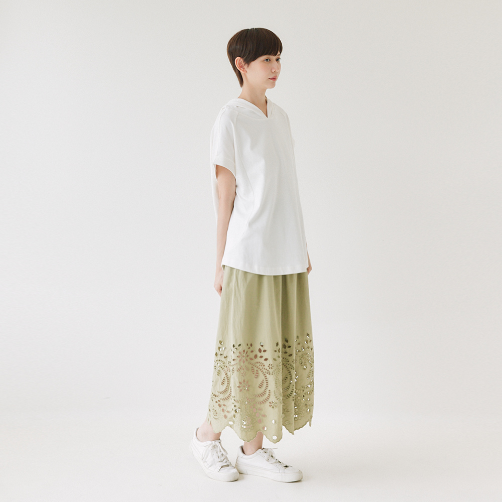 【Simply Yours】フード付きヘビー半袖TシャツホワイトF - トップス - コットン・麻 ホワイト