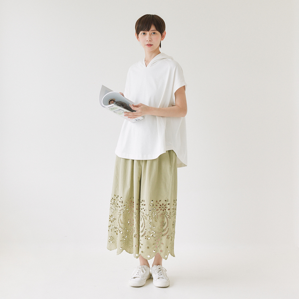 【Simply Yours】フード付きヘビー半袖TシャツホワイトF - トップス - コットン・麻 ホワイト