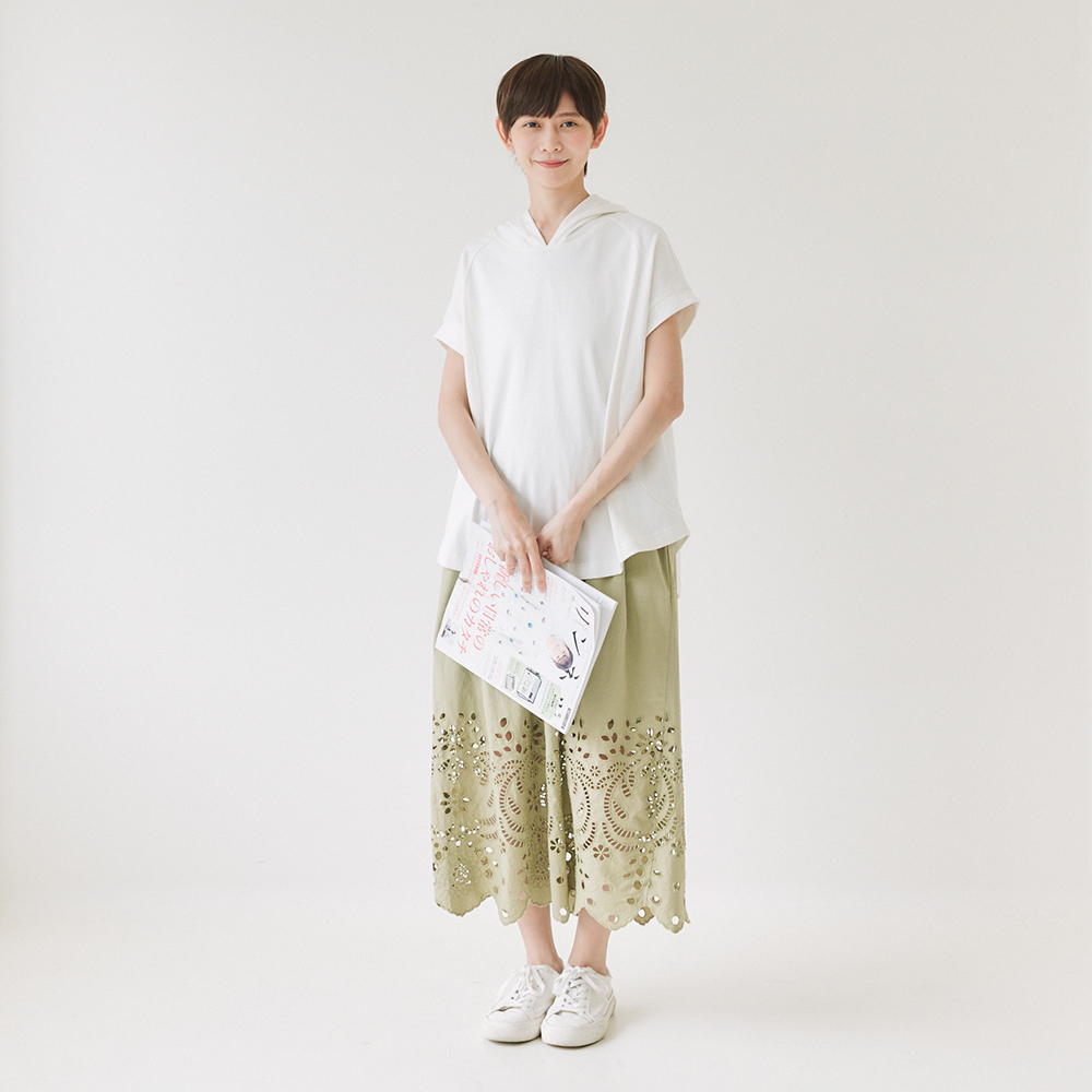 【Simply Yours】フード付きヘビー半袖TシャツホワイトF - トップス - コットン・麻 ホワイト