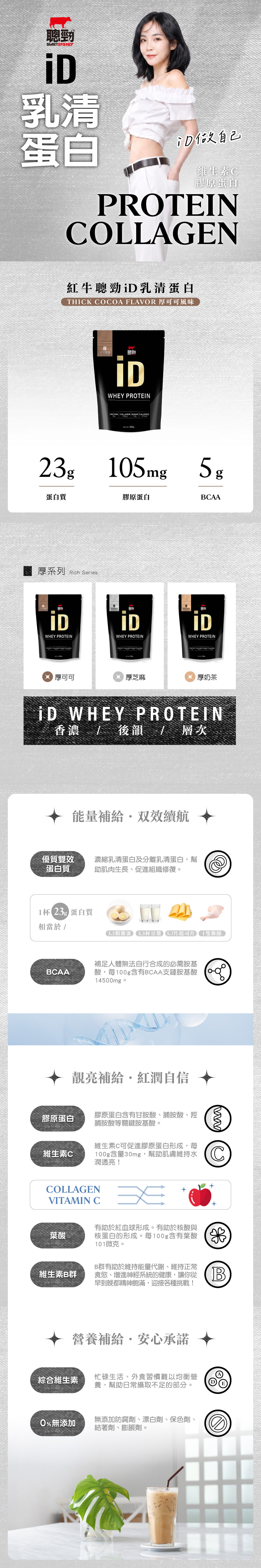 厚奶茶乳清蛋白推薦：紅牛聰勁 iD 即溶乳清蛋白厚風味 500g 產品展示