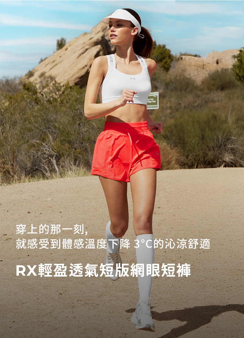 RX 輕盈透氣短版網眼短褲 商品說明圖 1