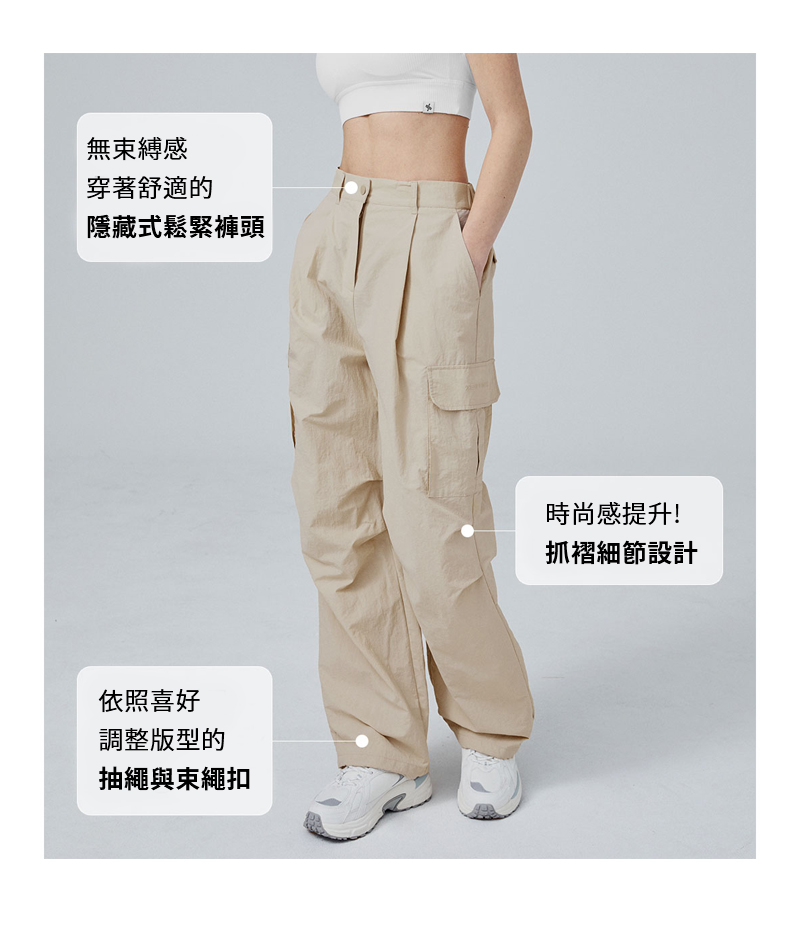 Comfort 寬鬆抓褶工裝褲 商品說明圖 3