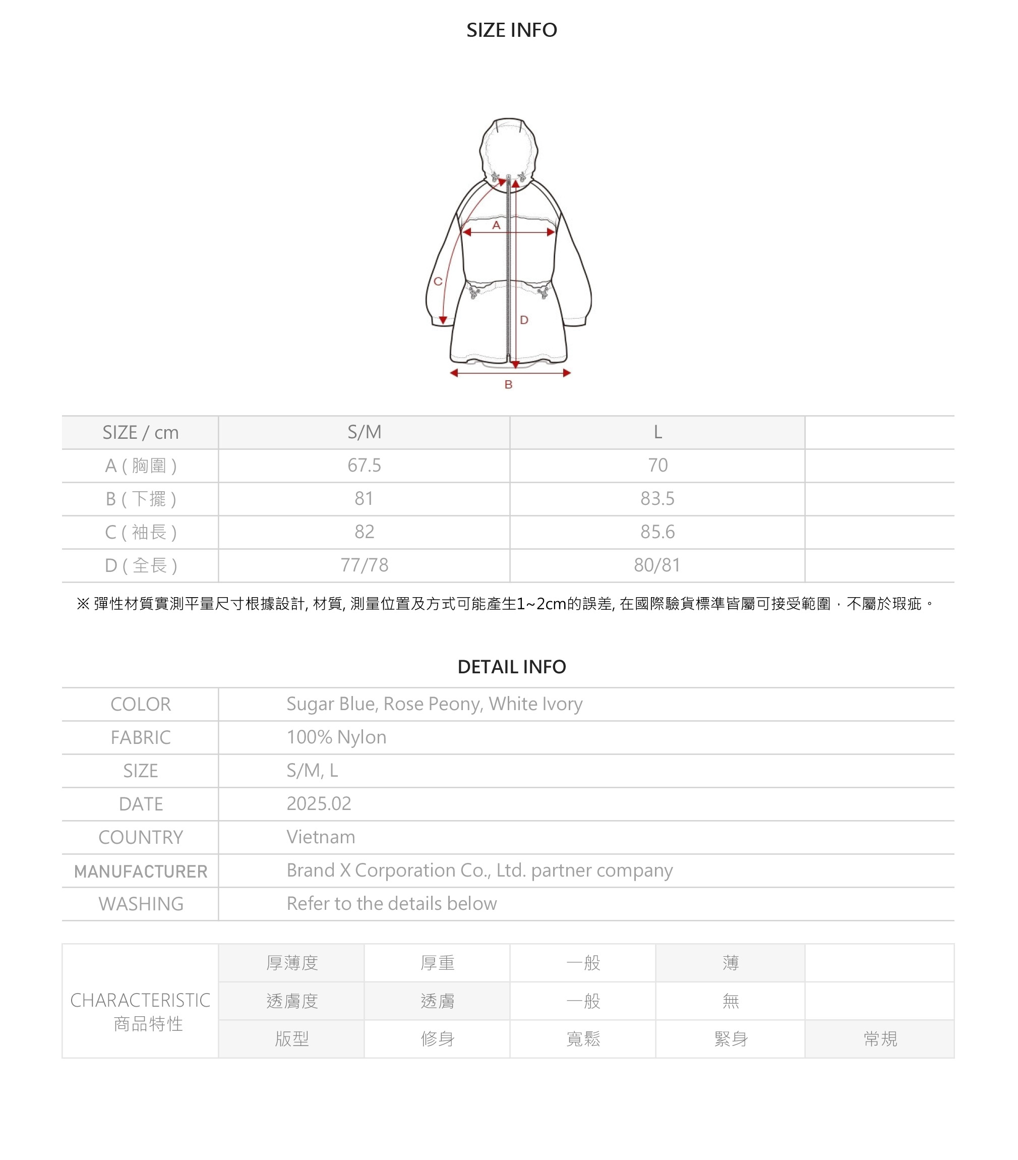 Airy Balloon 褶皺設計連帽長版外套 商品說明圖 20