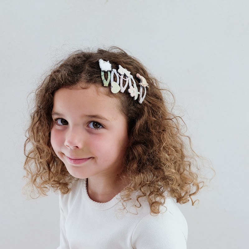 英國Mimi & Lula_AW25_夢幻王國_農場動物滴答夾5入 英國Mimi & Lula_AW25_夢幻王國_農場動物滴答夾5入