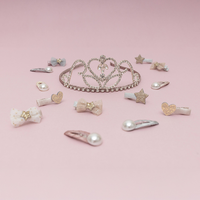 英國Mimi & Lula_AW25_夢幻王國_閃亮公主皇冠髮圈 英國Mimi & Lula_AW25_夢幻王國_閃亮公主皇冠髮圈