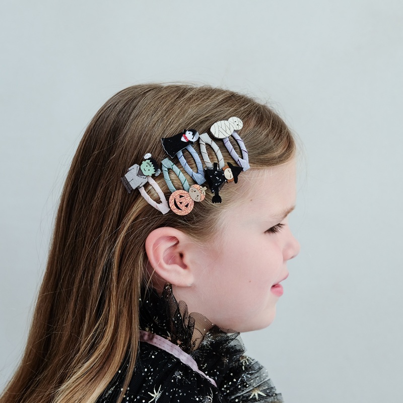 英國Mimi & Lula_AW25_變裝派對_怪物巫婆迷你滴答夾5入