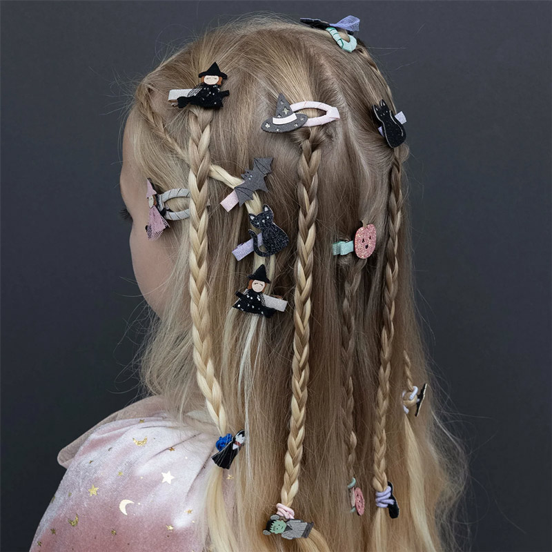 英國Mimi & Lula_AW25_變裝派對_怪物巫婆迷你髮束6入