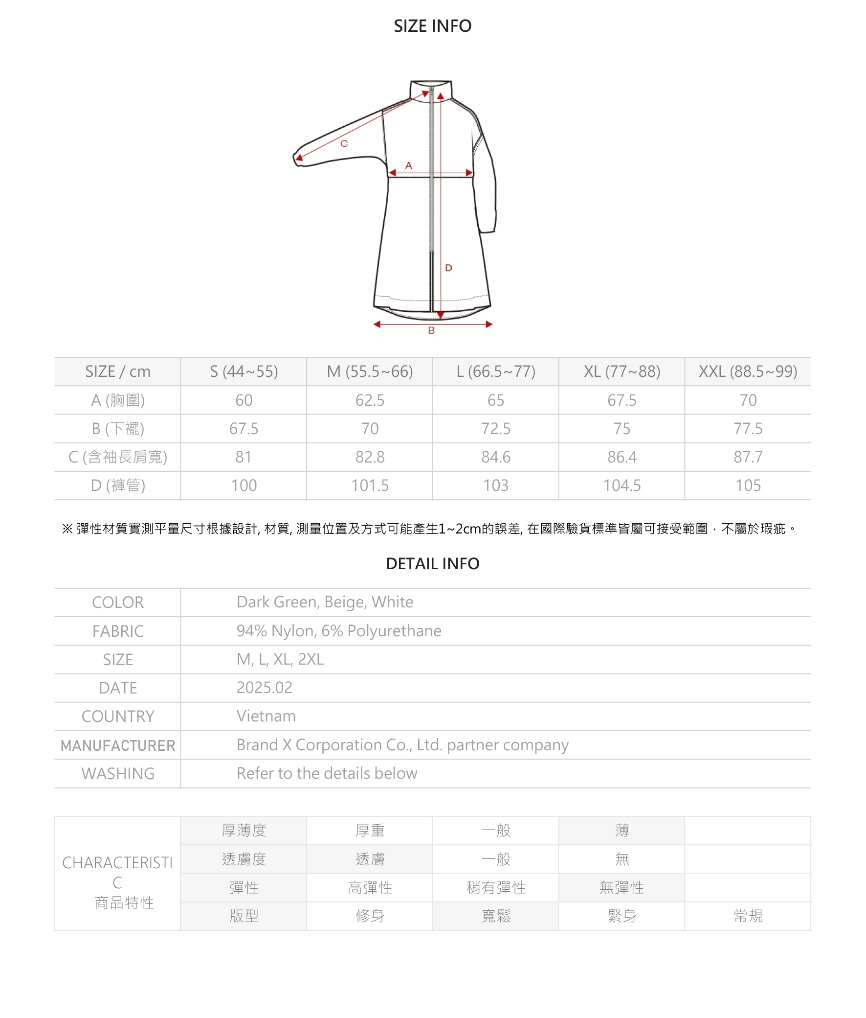 Airy Active 輕盈高領縮腰長版外套 商品說明圖 23