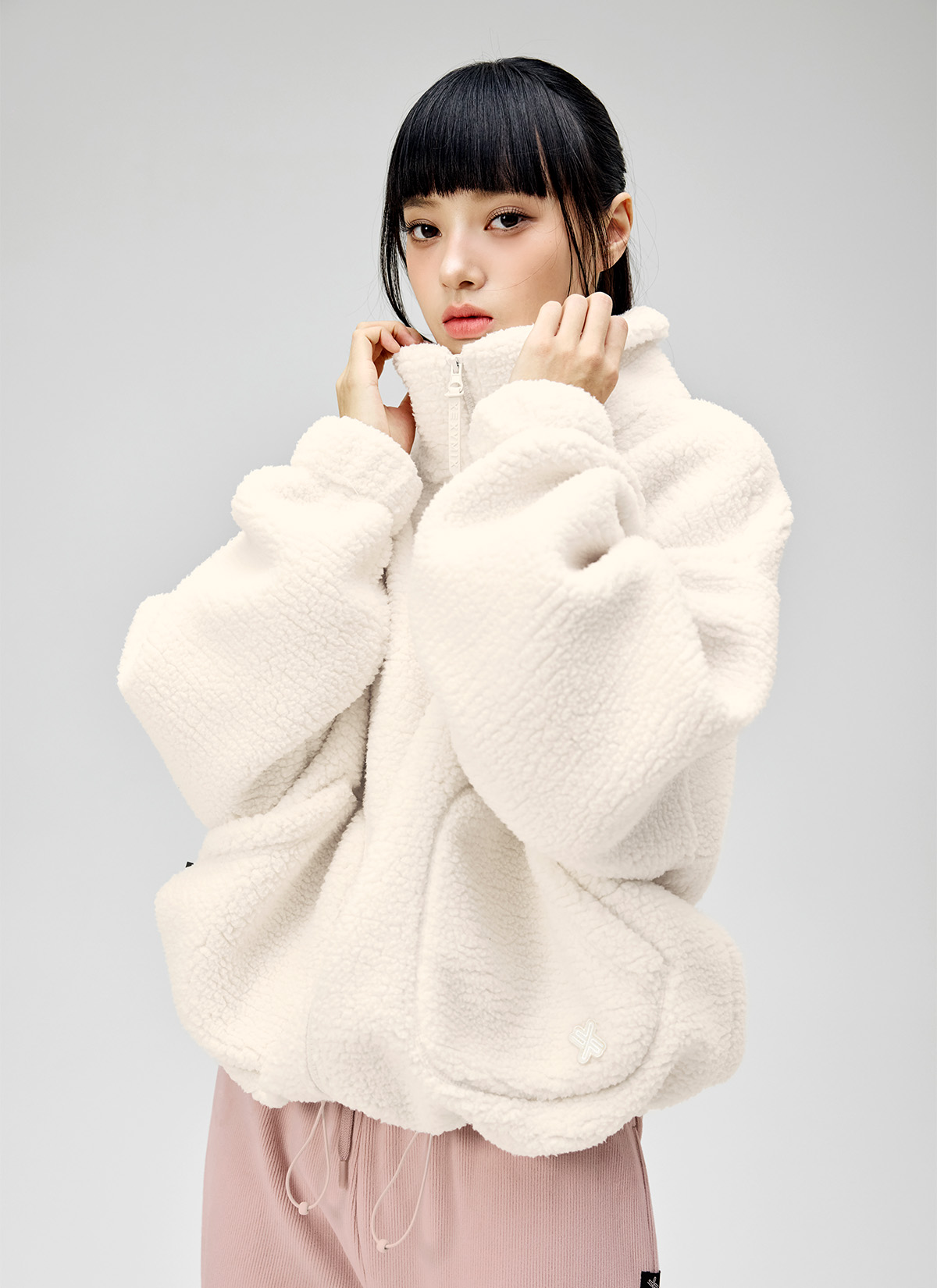 【XEXYMIX】 毛茸茸高領羊羔絨外套|共12色|XA5410G 17 5