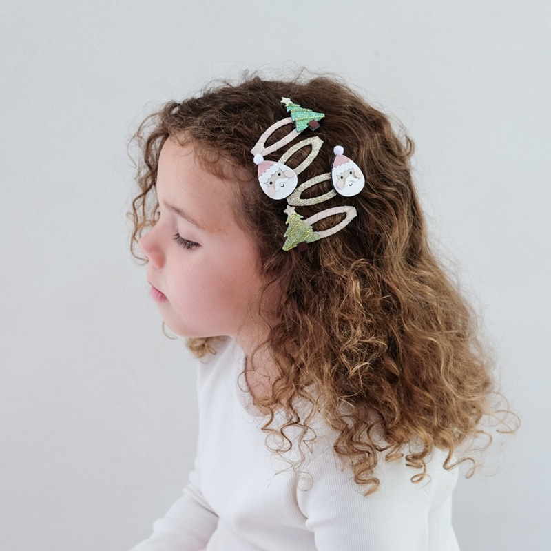 英國Mimi & Lula_AW25_Xmas聖誕老公公滴答夾4入 英國Mimi & Lula_AW25_Xmas聖誕老公公滴答夾4入