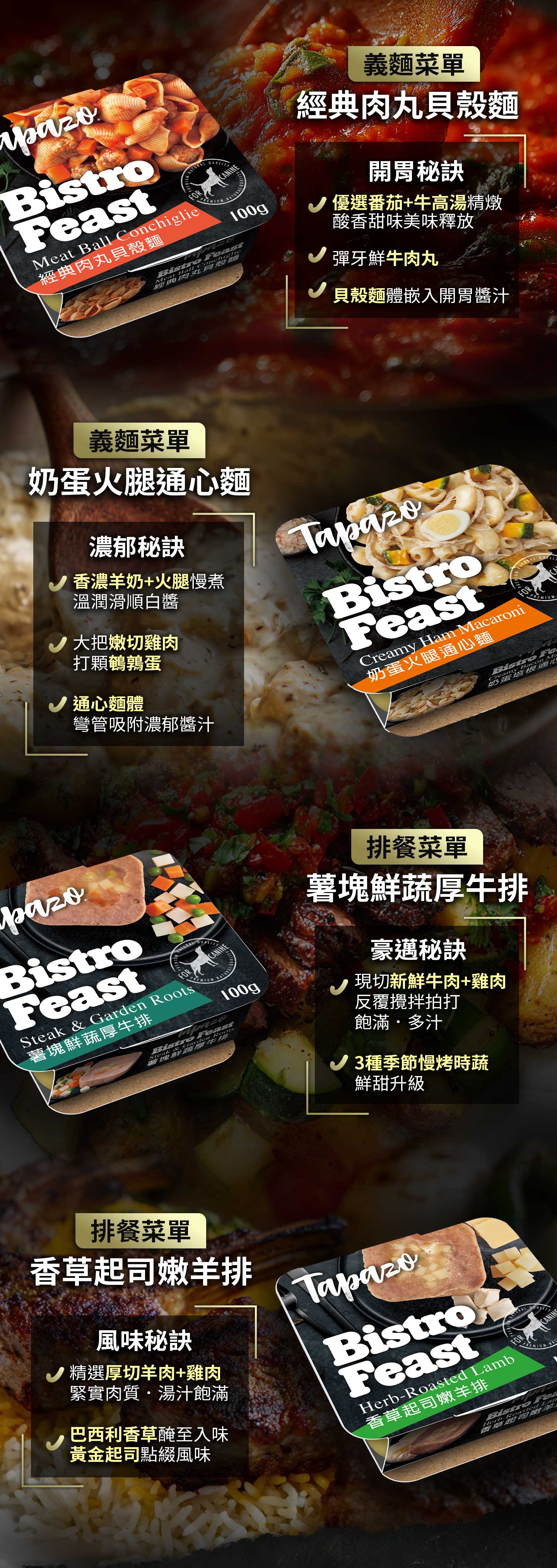 【主廚義饗餐】#1 經典肉丸貝殼麵 100克(24盒/箱)(狗罐頭)(狗主食罐) 6 2
