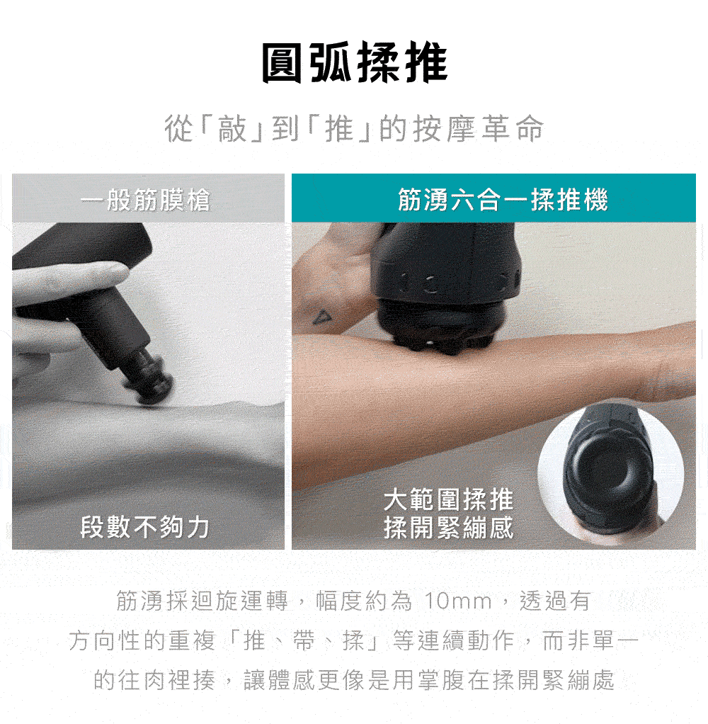 各種按摩頭安裝與使用手感演示