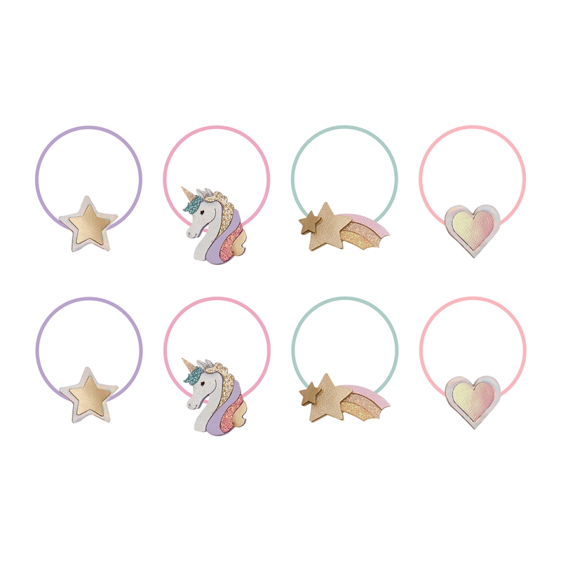 英國Mimi & Lula_SS26_獨角夢境-夢幻獨角獸髮束8入