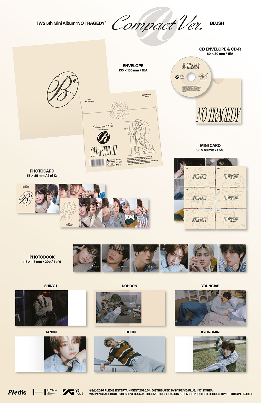 WILLMUSIC] TWS : 5th Mini Album 'NO TRAGEDY' PRE-ORDER GIFT