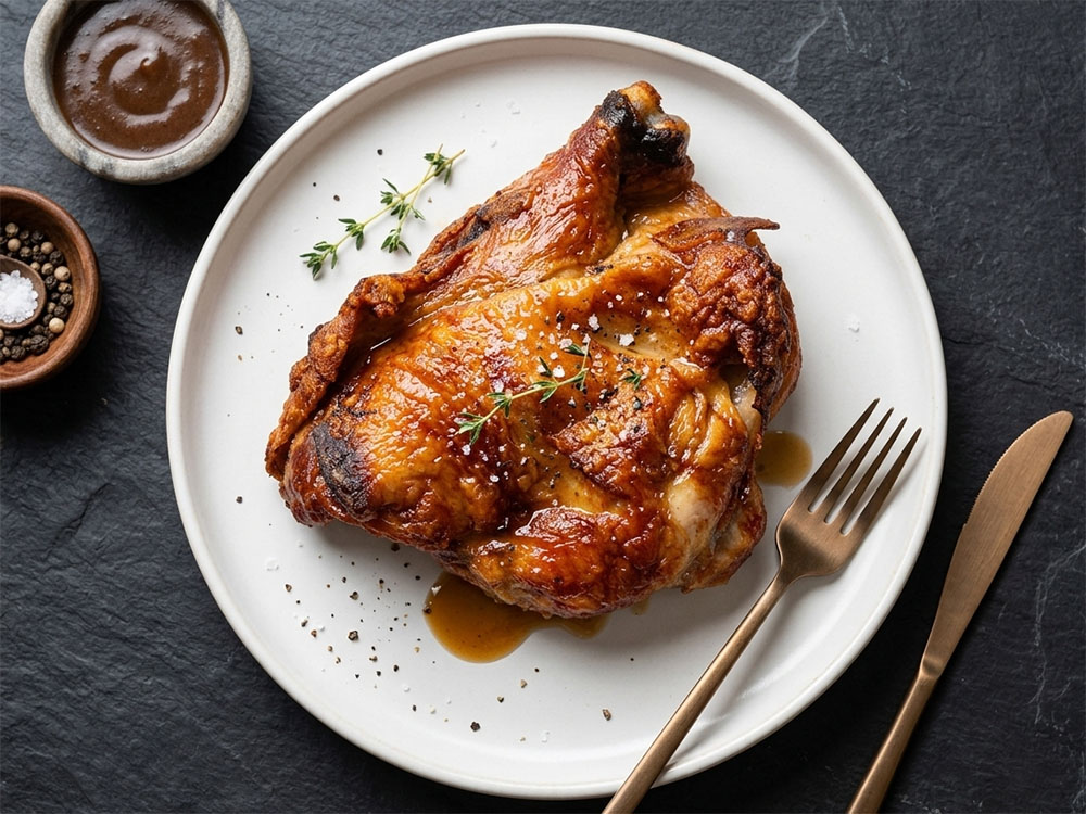黑羽土雞酥炸雞腿排-氣炸鍋料理首選-黃金酥脆外皮