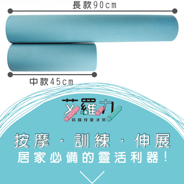 熱銷再推出！ 艾羅力筋膜按摩滾筒！ 實心款軟硬度最剛好， 按得你身，深得你心…..