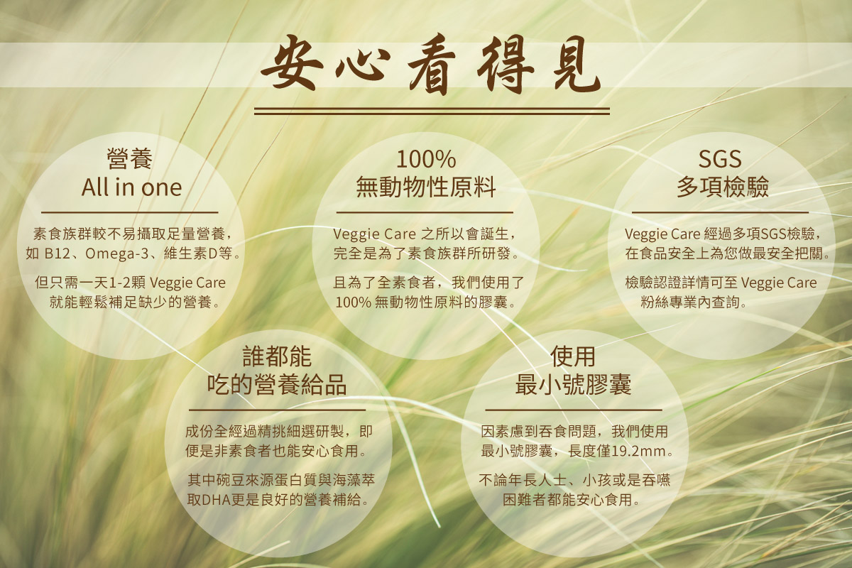 Veggie Care植感美姬粉檢驗結果