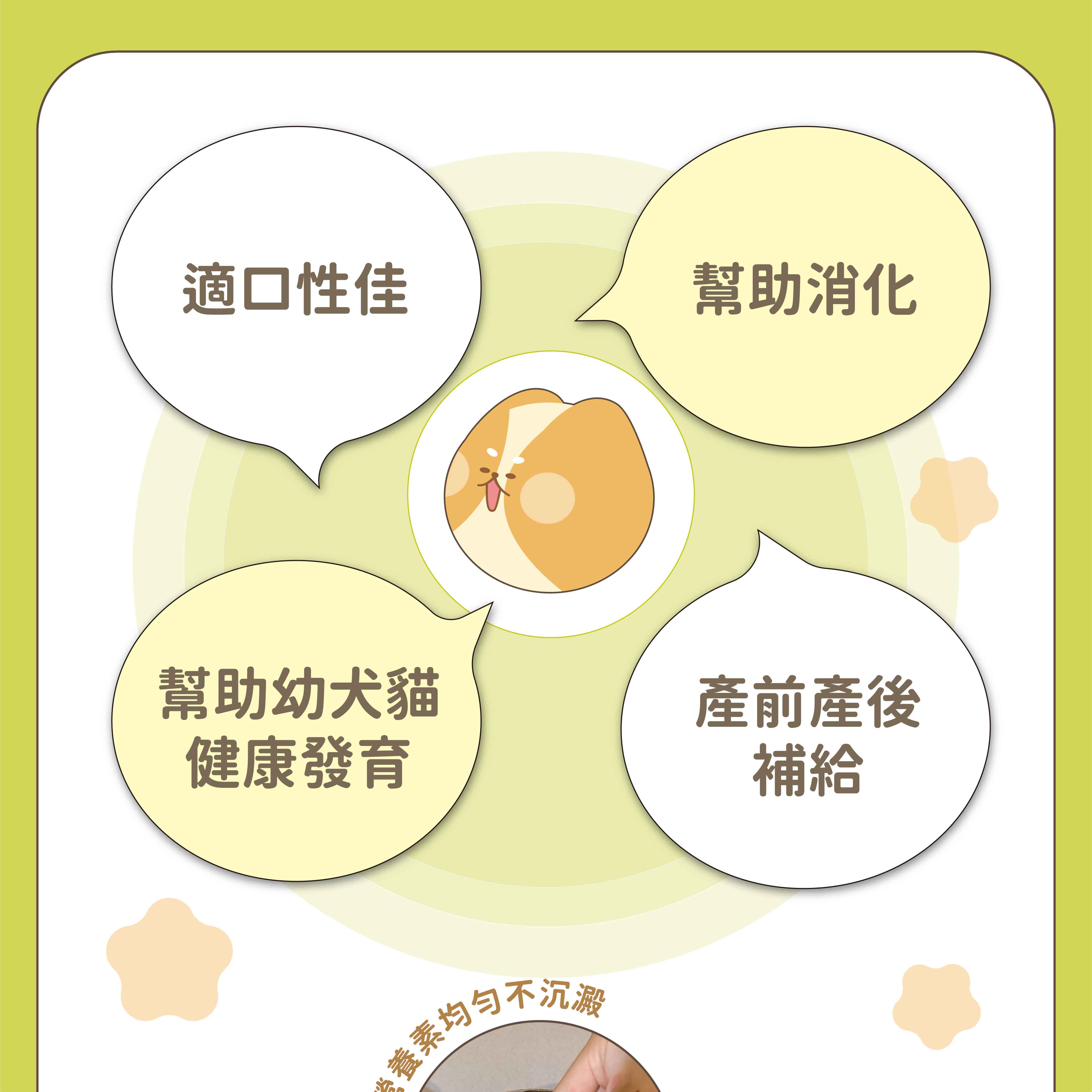 適口性佳幫助消化幫助幼犬貓健康發育產前產後養素不沉澱補給