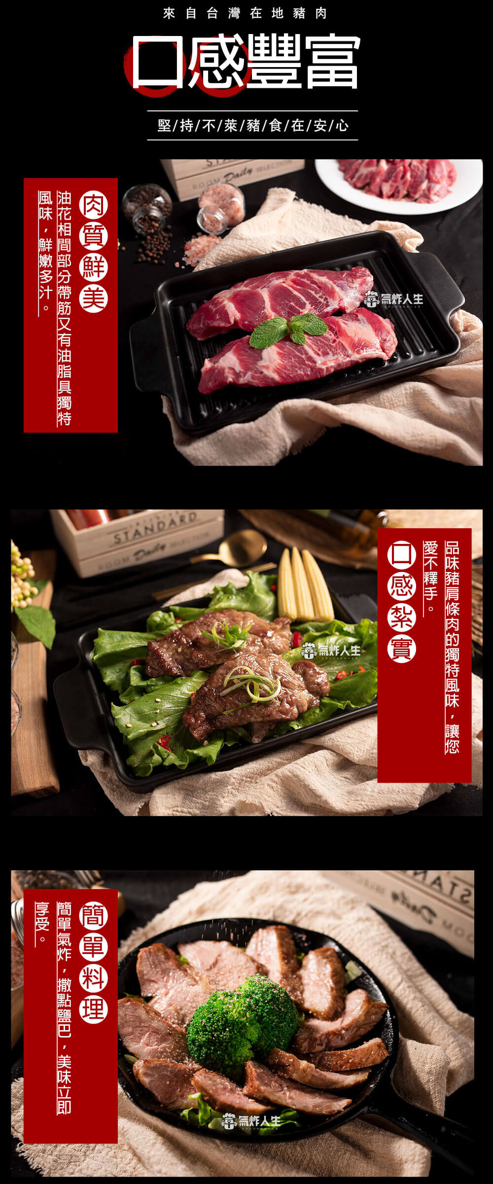 豚肩條肉多元料理-氣炸人生