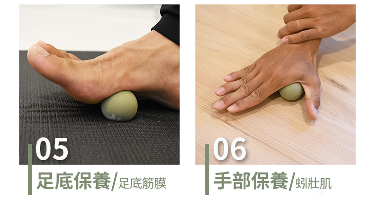 雷力斯-肌筋膜按摩球(3球組-6.5cm 4.2cm) 肌活袋*1(顏色隨機)-FunSport 試著肌筋膜按摩,緩解肌肉壓力,恢復健康!常見身體疼痛,拿出按摩球,跟著教練做筋膜保養,記得按摩完,趁著筋膜鬆軟,喝水補充水份喲!