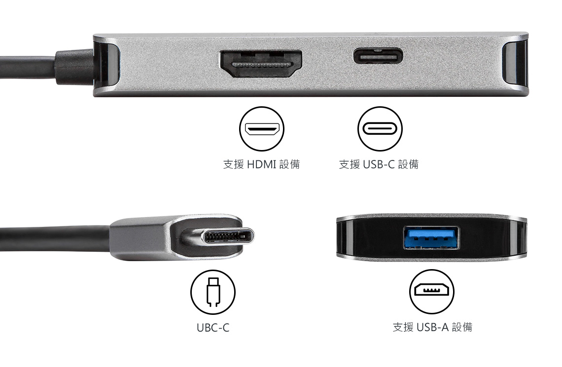 Targus Hub 4K HDMI 100W 三合一集線轉接器, 灰