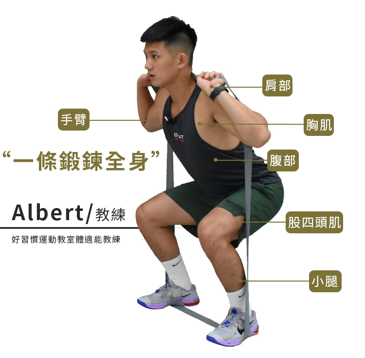 Fun Sport超級教練高效彈力繩-長版阻力帶圈 Fun Sport超級教練高效彈力繩,長版阻力帶圈,環狀彈力帶訓練,健身有益全身肌群!