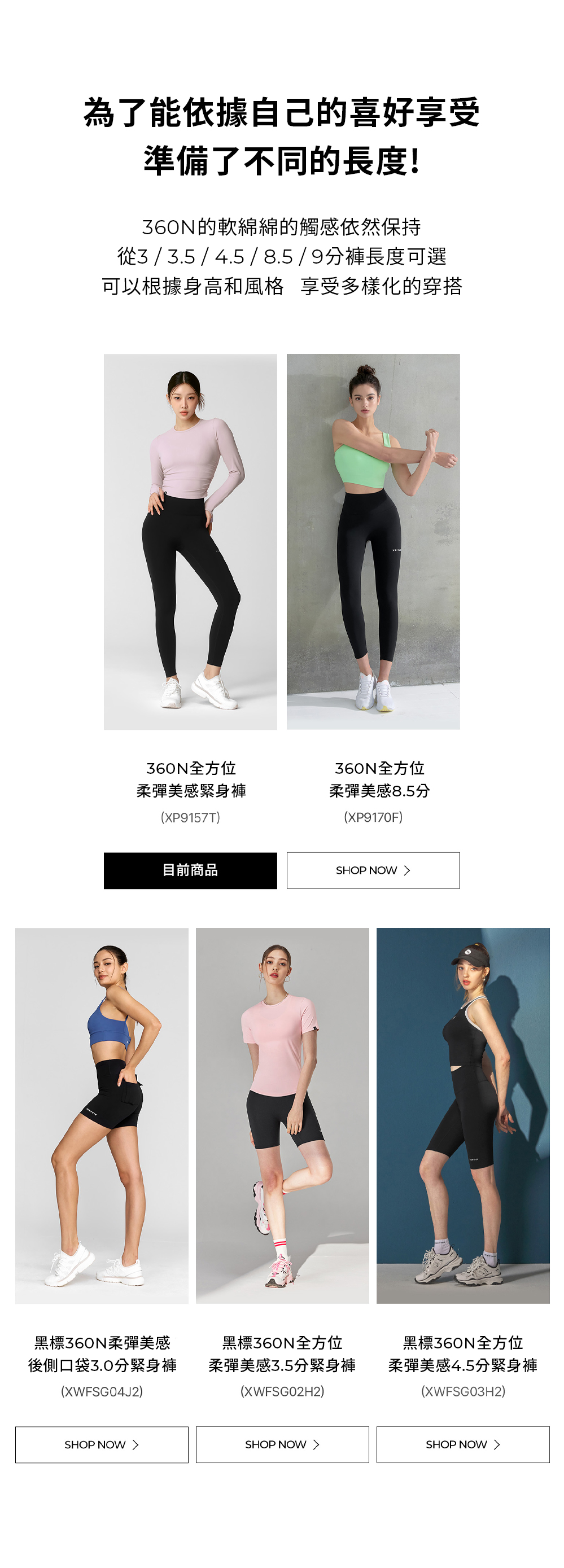 【黑標360N】全方位柔彈緊身褲 XEXYMIX- 瑜珈訓練、美感長褲、1+1超值組 135 81
