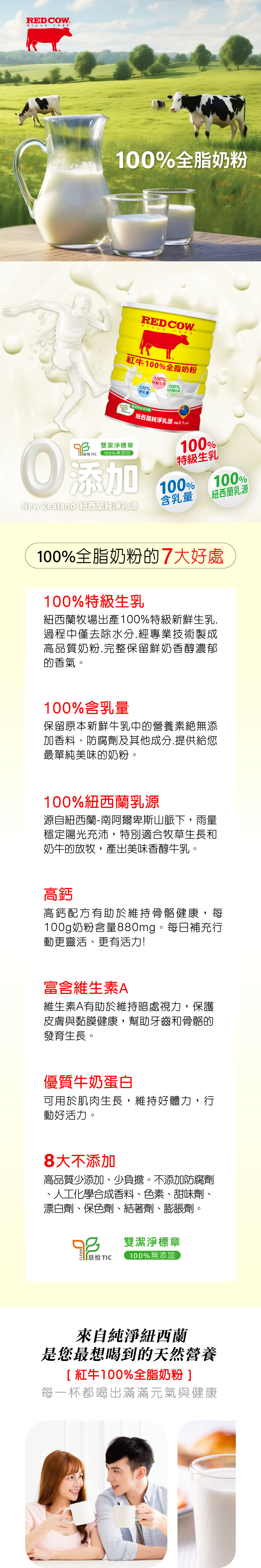 全脂奶粉評價推薦：紅牛 100% 全脂奶粉 2.1kg 紐西蘭乳源