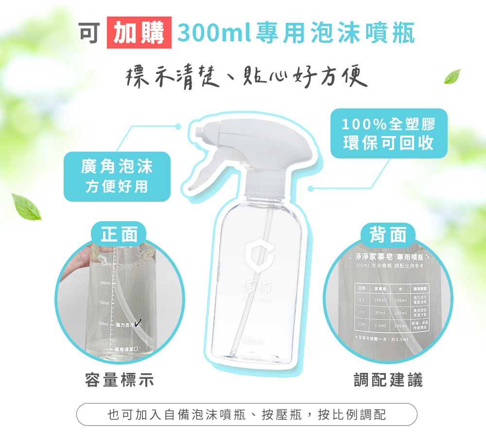 萬能清潔劑專用泡沫噴瓶