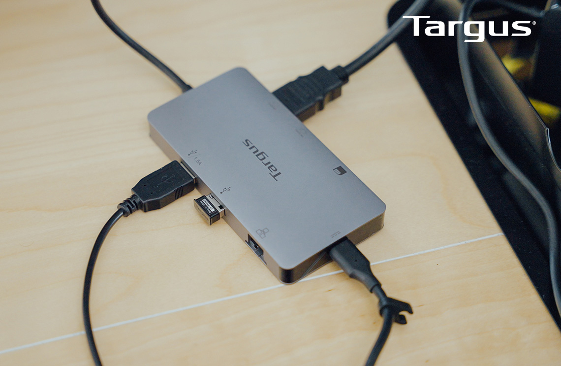 Targus USB-C Dual HDMI 4K Docking Station 100W PD 多功能擴充埠, 灰