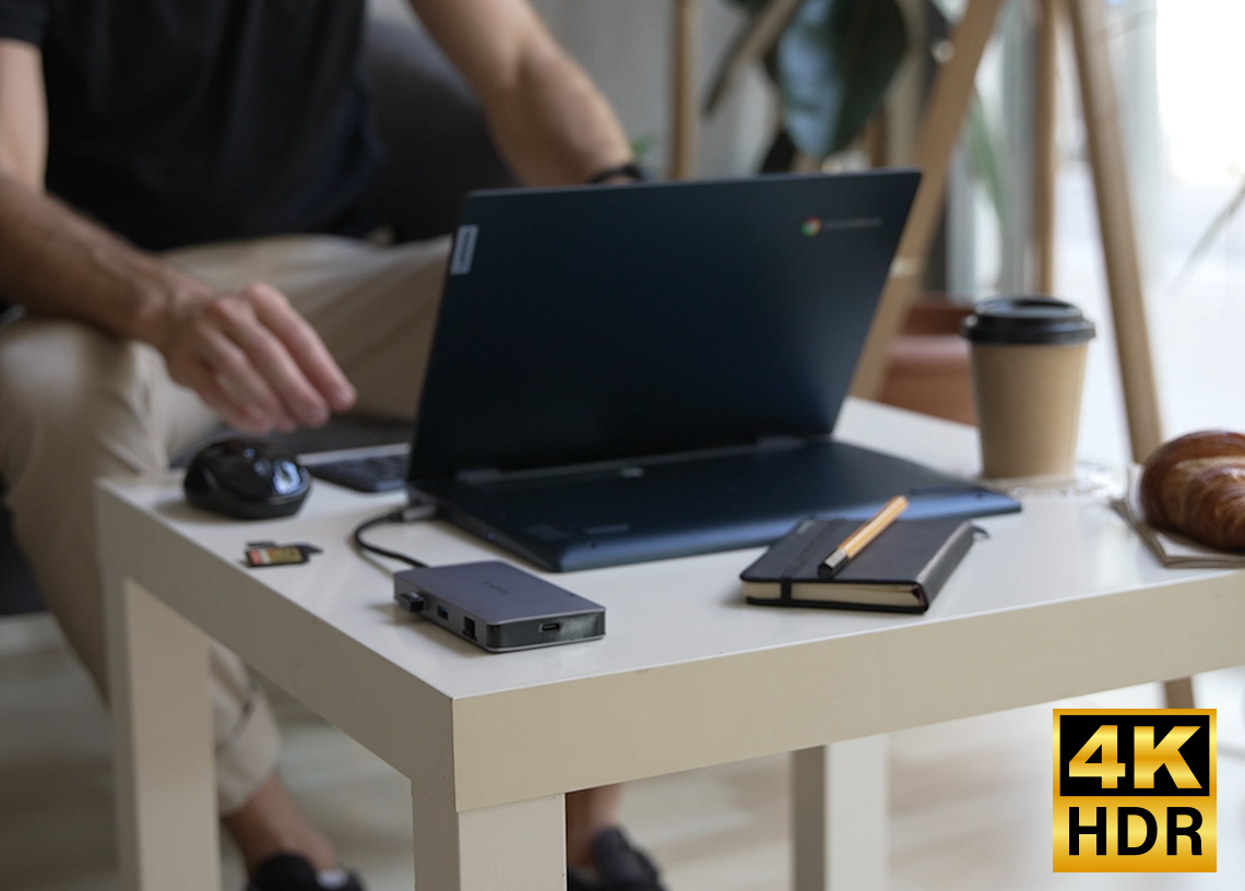 Targus USB-C Dual HDMI 4K Docking Station 100W PD 多功能擴充埠, 灰