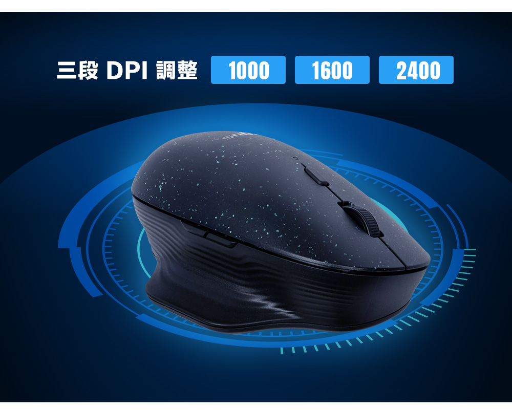Targus EcoSmart Ergonomic Mouse 藍牙無線滑鼠 人體工學左右手翻轉滑鼠, 黑